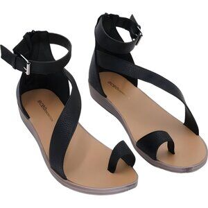 BCBGeneration Ankle-Strap Sandal Black Womens US 10